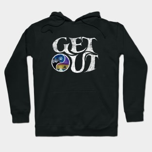 Get Out and Explore Wanderlust Yin Yang Mountains Oceans Moonrise Sunrise Sunset Hoodie